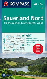 KOMPASS Wanderkarte 841 Sauerland Nord, Hochsauerland, Arnsberger Wald 1:50.000 - 