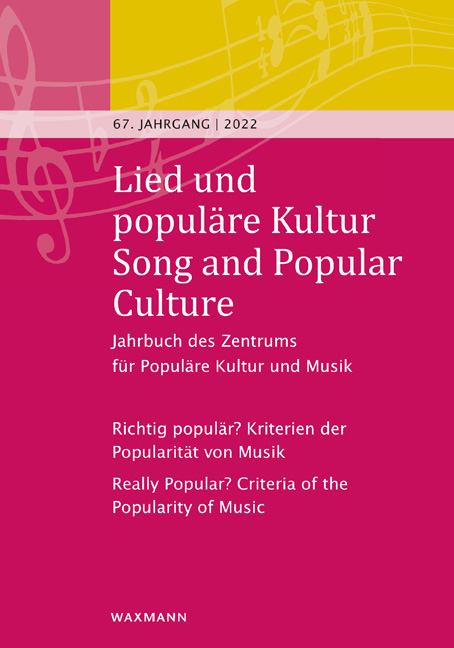 Lied und populäre Kultur / Song and Popular Culture - 