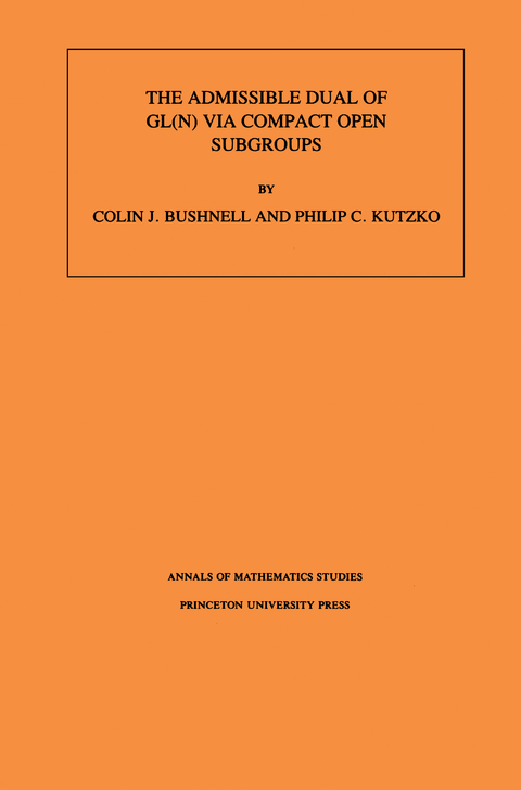 The Admissible Dual of GL(N) via Compact Open Subgroups. (AM-129), Volume 129 - Colin J. Bushnell, P. C. Kutzko