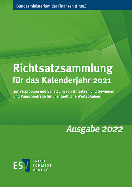 Richtsatzsammlung für das Kalenderjahr 2021