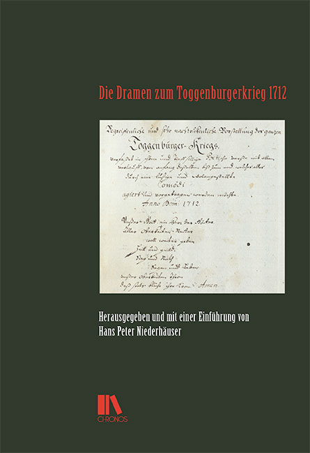 Die Dramen zum Toggenburgerkrieg 1712 - 