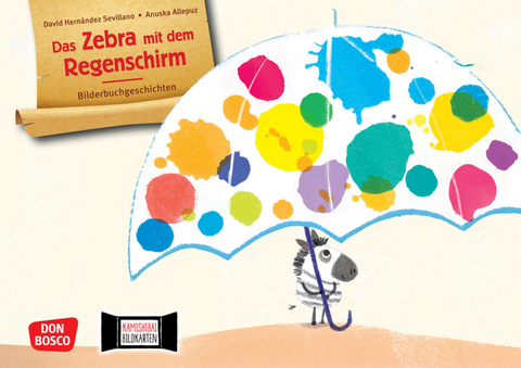 Das Zebra mit dem Regenschirm. Kamishibai Bildkartenset - David Hernández Sevillano