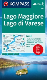 KOMPASS Wanderkarte 90 Lago Maggiore, Lago di Varese 1:50.000 - 