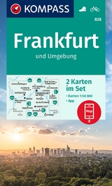 KOMPASS Wanderkarten-Set 828 Frankfurt u.Umgebung (2 Karten) 1:50.000 - 