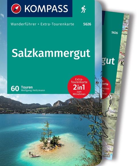 KOMPASS Wanderführer Salzkammergut, 60 Touren mit Extra-Tourenkarte - Wolfgang Heitzmann