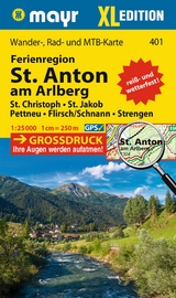 Mayr Wanderkarte Ferienregion St. Anton am Arlberg XL 1:25.000 - 