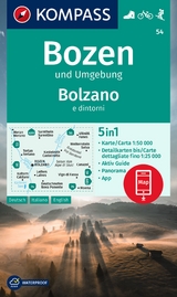KOMPASS Wanderkarte 54 Bozen und Umgebung / Bolzano e dintorni 1:50.000 - 