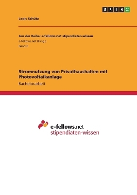 Stromnutzung von Privathaushalten mit Photovoltaikanlage - Leon SchÃ¼tz