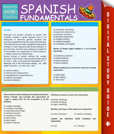 Spanish Fundamentals 1 (Speedy Study Guides) -  Speedy Publishing