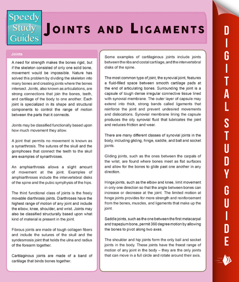 Joints and Ligaments (Speedy Study Guides) - Speedy Publishing