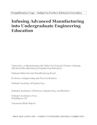 Infusing Advanced Manufacturing into Undergraduate Engineering Education - Engineering National Academies of Sciences  and Medicine,  National Academy of Engineering,  Division on Engineering and Physical Sciences,  National Materials and Manufacturing Board,  Committee on Strengthening the Talent for National Defense: Infusing Advanced Manufacturing in Engineering Education