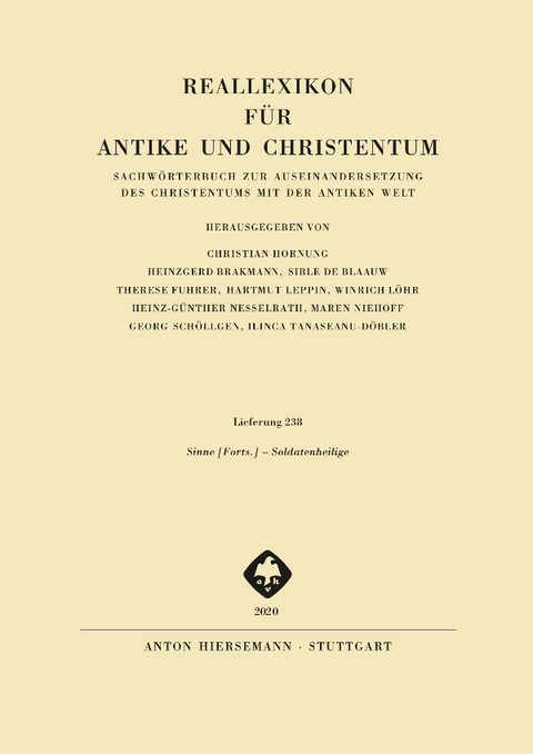 Reallexikon für Antike und Christentum - 