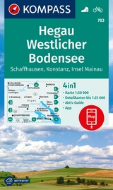 KOMPASS Wanderkarte 783 Hegau Westlicher Bodensee, Schaffhausen, Konstanz, Insel Mainau 1:50.000 - 