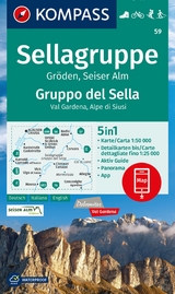 Gröden, Seiseralm / Gruppo del Sella, Val Gardena, Alpe di Siusi 1:50.000