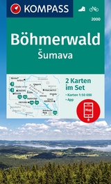 KOMPASS Wanderkarten-Set 2000 Böhmerwald, Sumava (2 Karten) 1:50.000