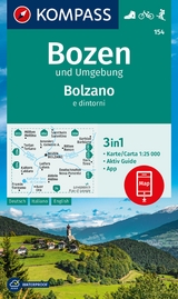 KOMPASS Wanderkarte 154 Bozen und Umgebung / Bolzano e dintorni 1:25.000 - 