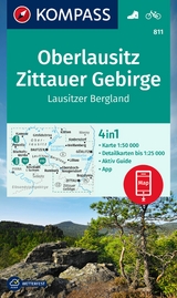 KOMPASS Wanderkarte 811 Oberlausitz, Zittauer Gebirge, Lausitzer Bergland 1:50.000 - 