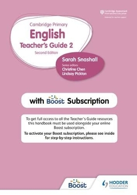 Hodder Cambridge Primary English Teacher's Guide Stage 2 with Boost Subscription - Sarah Snashall