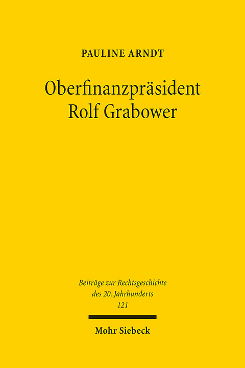 Oberfinanzpräsident Rolf Grabower - Pauline Arndt
