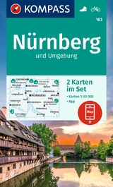 KOMPASS Wanderkarten-Set 163 Nürnberg und Umgebung (2 Karten) 1:50.000 - 