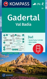 KOMPASS Wanderkarte 51 Gadertal / Val Badia 1:25.000 - 
