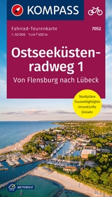 KOMPASS Fahrrad-Tourenkarte Ostseeküstenradweg 1, von Flensburg nach Lübeck 1:50.000 - 