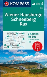 KOMPASS Wanderkarten-Set 228 Wiener Hausberge, Schneeberg, Rax (2 Karten) 1:25.000 - 