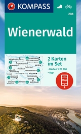 KOMPASS Wanderkarten-Set 208 Wienerwald (2 Karten) 1:25.000 - 