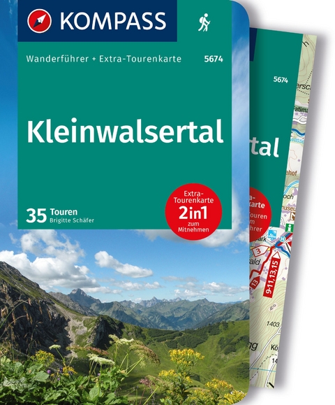 KOMPASS Wanderführer Kleinwalsertal, 35 Touren mit Extra-Tourenkarte - Brigitte Schäfer