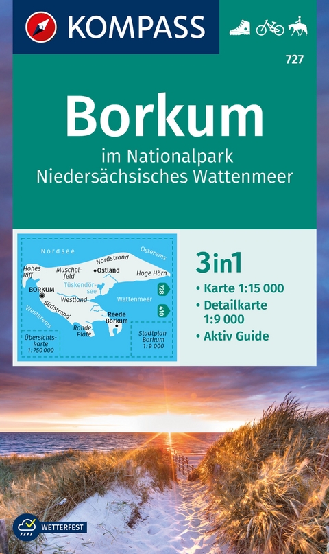 Borkum im Nationalpark Niedersächsisches Wattenmeer 1:15.000