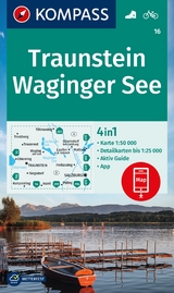 KOMPASS Wanderkarte 16 Traunstein, Waginger See 1:50.000