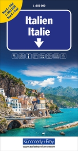 Italien Nord + Süd Strassenkarte 1:650 000 - 