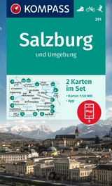 KOMPASS Wanderkarten-Set 291 Salzburg und Umgebung (2 Karten) 1:50.000 - 