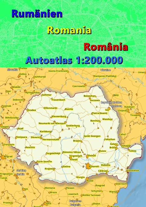 Rumänien Autoatlas, Straßenatlas 2023/2024 1:200.000 (România) - M&amp Baciu;  M