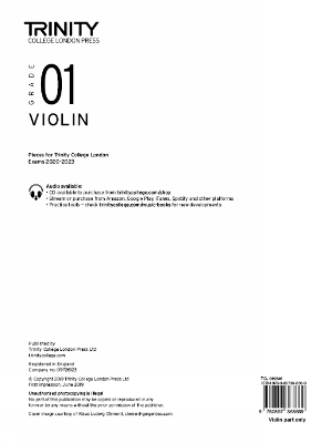 Trinity College London Violin Exam Pieces From 2020: Grade 1 (part only) - Trinity College London