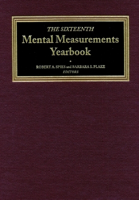 The Sixteenth Mental Measurements Yearbook -  Buros Center