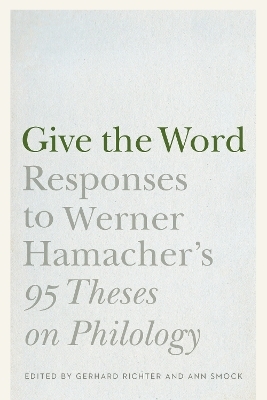 Give the Word - Werner Hamacher