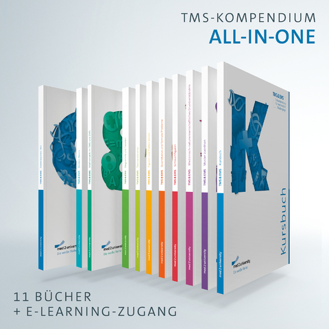 TMS Vorbereitung 2024 | TMS Kompendium All-IN-ONE | 11 Bücher: 8 Übungs- + 2 TMS Lehrbücher + 2 Simulationen + E-Learning, mit &gt;3400 Übungsaufgaben zum Erfolg - Marianne Dr. Kunisch, Franz Dr. Kunisch, Clemens Backhaus, Felix Beyer, Franziska Conrad, Christoph Gerling, Vera Mandt, Julian Nowak, Nikolaus Nowak, Isabel Standke, Julia Stuch, Katharina von Schoeler