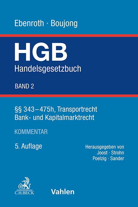 Handelsgesetzbuch - Karlheinz Boujong, Carsten Thomas Ebenroth