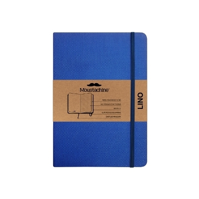 Moustachine Classic Linen Medium Indigo Blue Dotted Hardcover