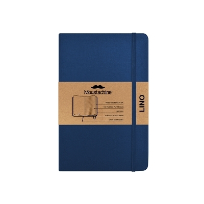 Moustachine Classic Linen Pocket Dark Blue Dotted Hardcover