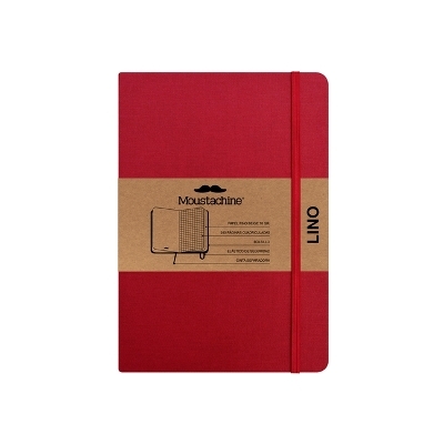 Moustachine Classic Linen Medium Classic Red Squared Hardcover