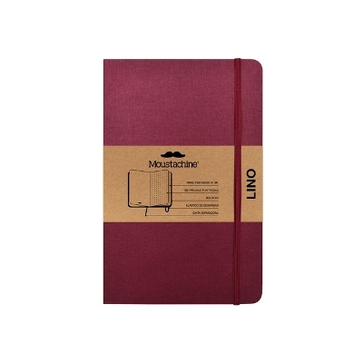 Moustachine Classic Linen Pocket Burgundy Dotted Hardcover