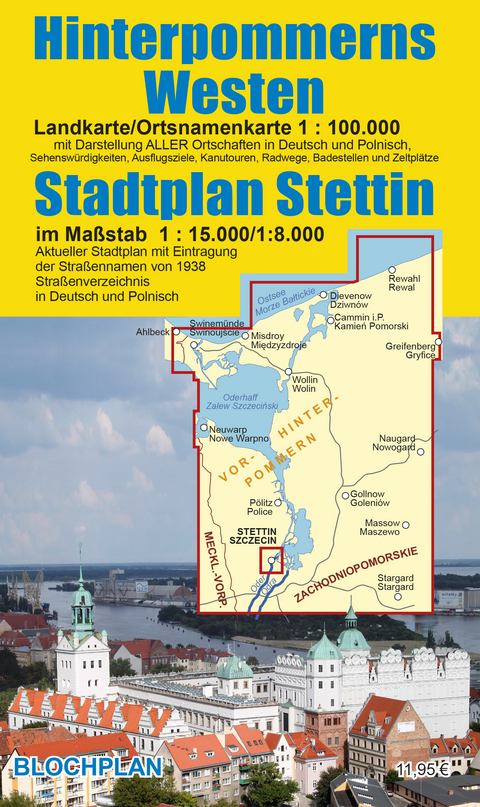 Landkarte Hinterpommerns Westen und Stadtplan Stettin - Dirk Bloch