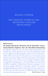 Die geistige Führung des Menschen und der Menschheit - Steiner, Rudolf