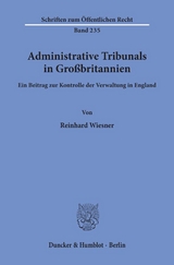 Administrative Tribunals in Großbritannien. - Reinhard Wiesner