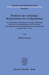 Probleme des vorläufigen Rechtsschutzes bei Großprojekten. - Judith Limberger