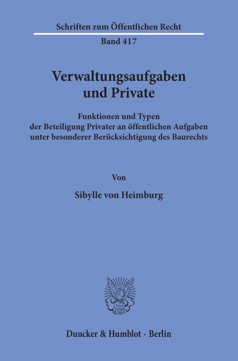 Verwaltungsaufgaben und Private. - Sybille von Heimburg