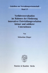 Verfahrensevaluation im Rahmen der Förderung innovativer Entwicklungsvorhaben kleiner und mittlerer Unternehmen. - Sebastian Zieger