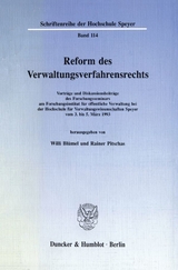 Reform des Verwaltungsverfahrensrechts. - 